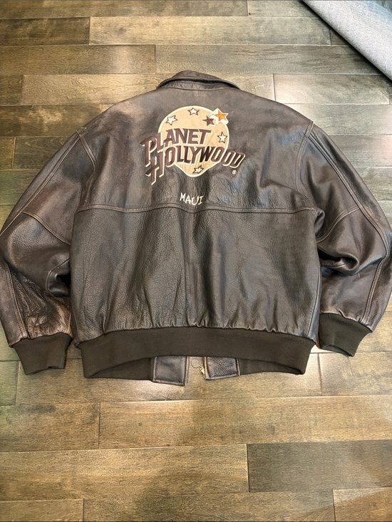 planet hollywood Other - Vintage planet Hollywood Brown Leather Bomber Jacket